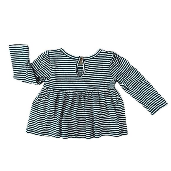 Nordstrom Baby Striped Blouse and Pants Outfit Set 2 Pc Size 12 Months Blue - Picture 5 of 10